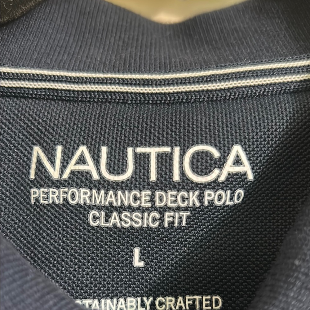 Nautica Men's Navy Polo Shirt worn once before great shape - Picture 2 of 7